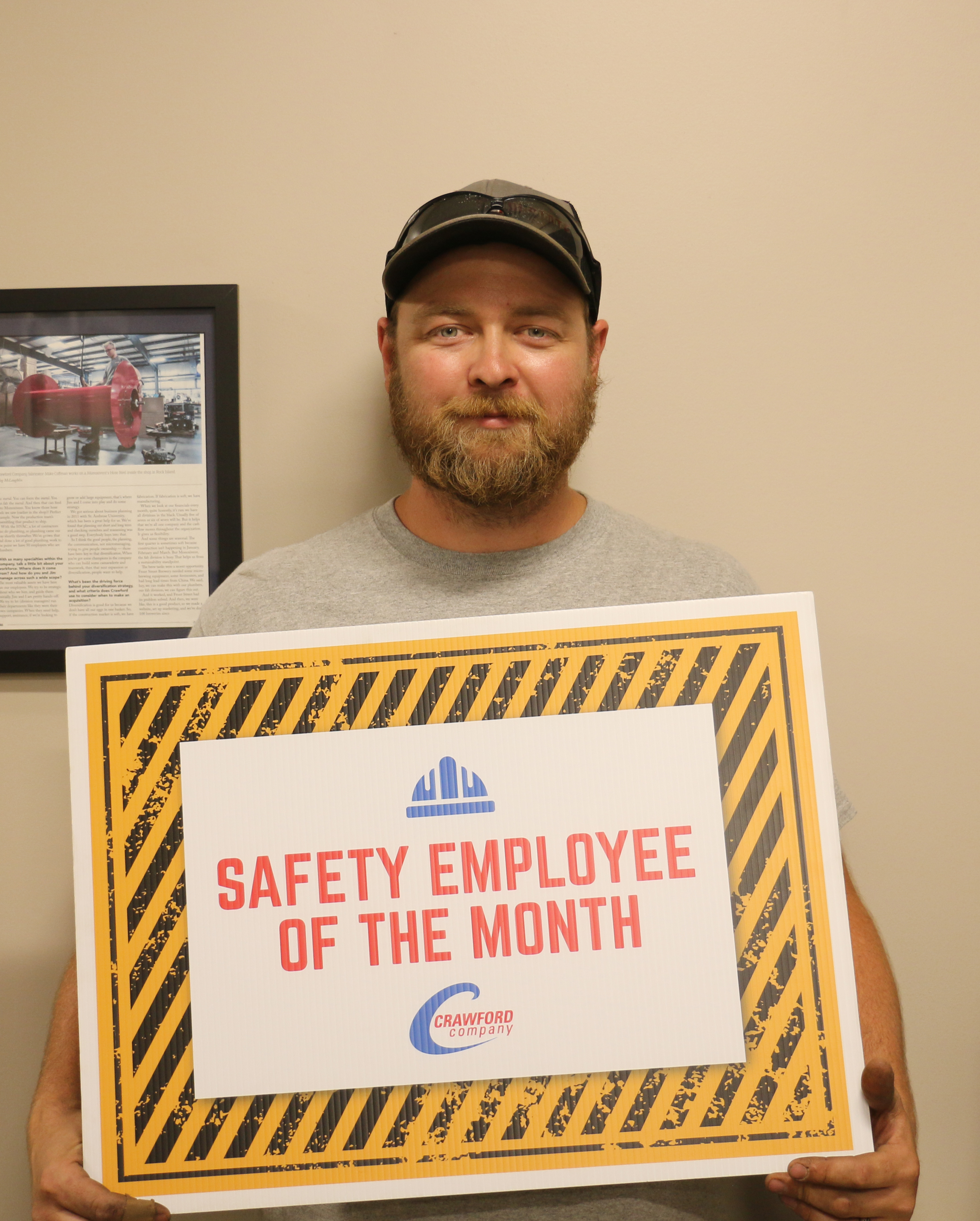 Cole powell july safety award recipient 1